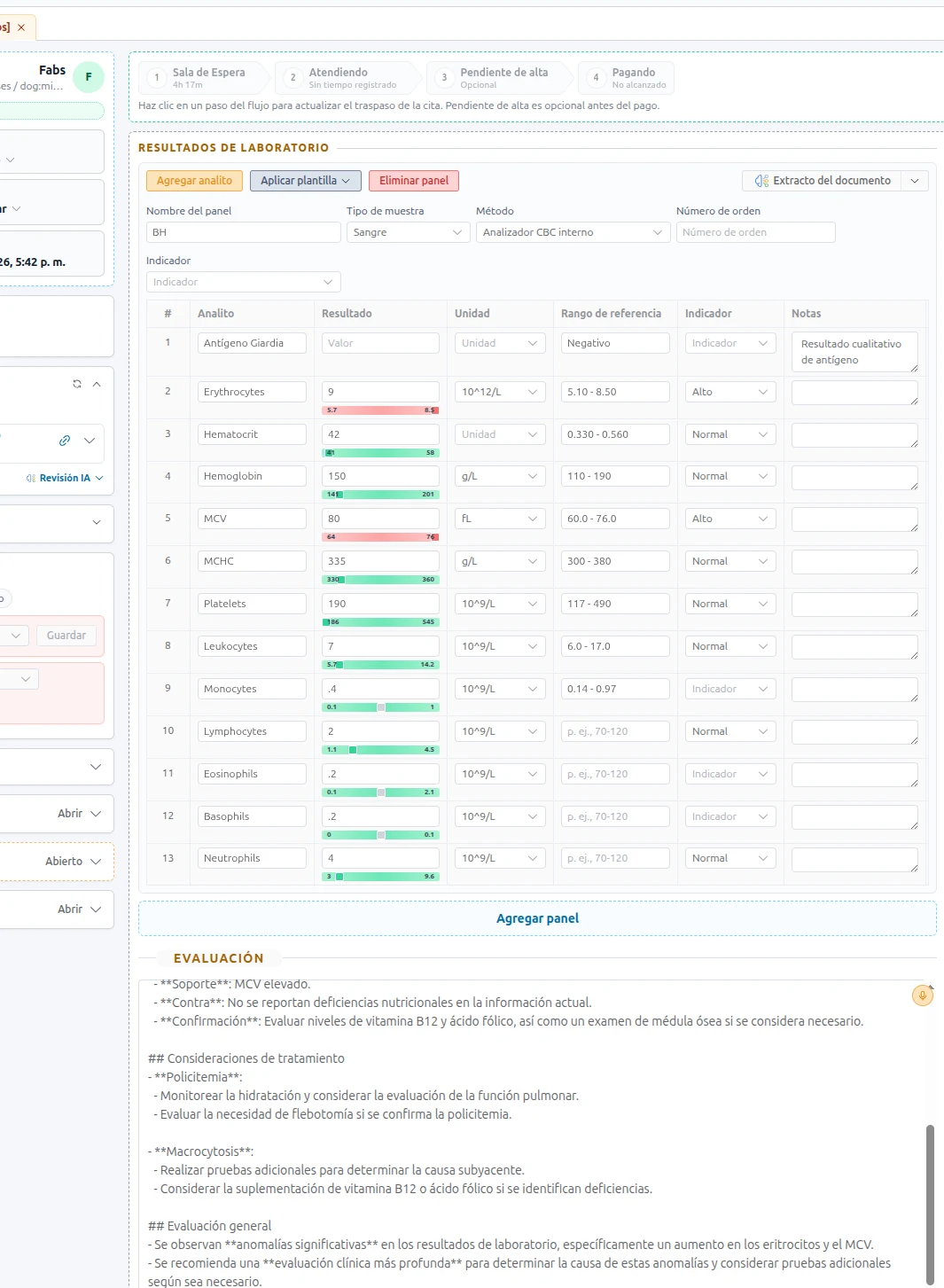 Übik AI-supported lab evaluation workflow