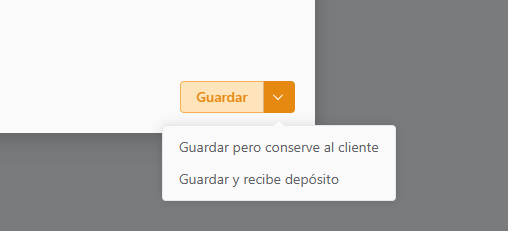 Appointment save options, including Save and take deposit