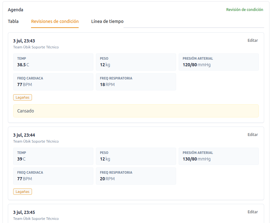 Review condition checks in chronological order