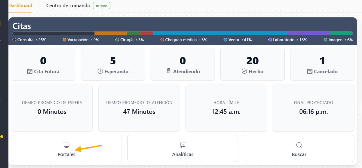 Abrir Portales desde el dashboard de Übik