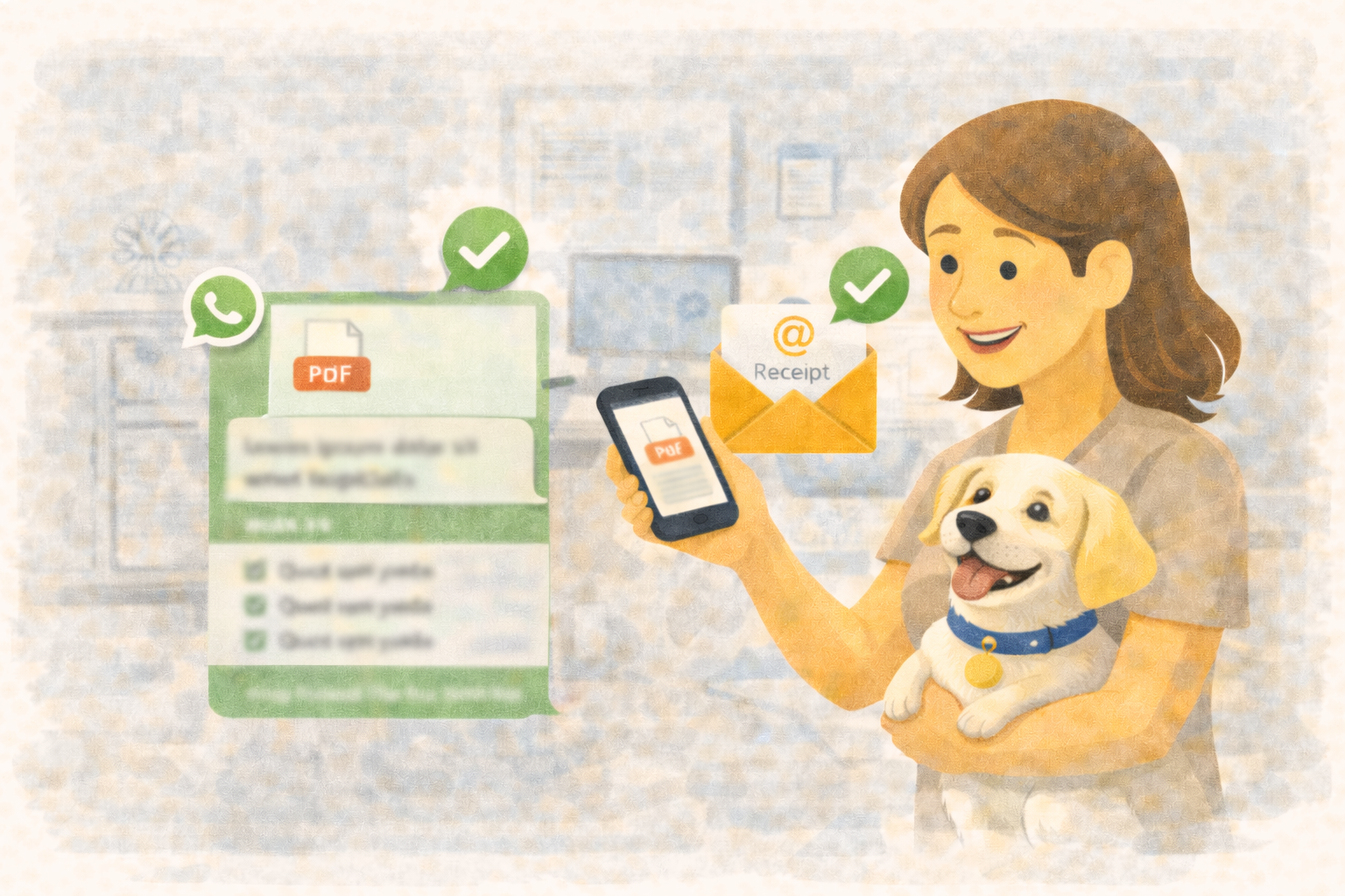 Send Receipts and Estimates Instantly via WhatsApp or Email